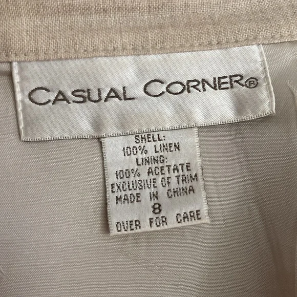 VINTAGE LINEN SKIRT SIZE 8 - Picture 6 of 8